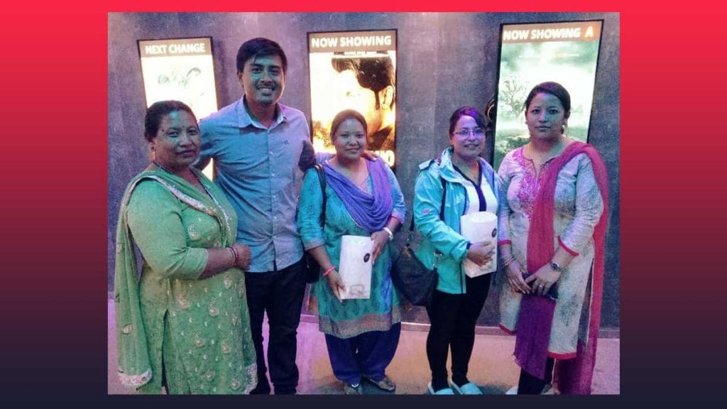 Gyanendra Malla with his family