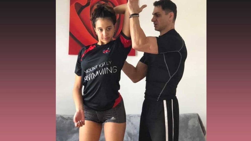 Gaurika Singh doing regular training