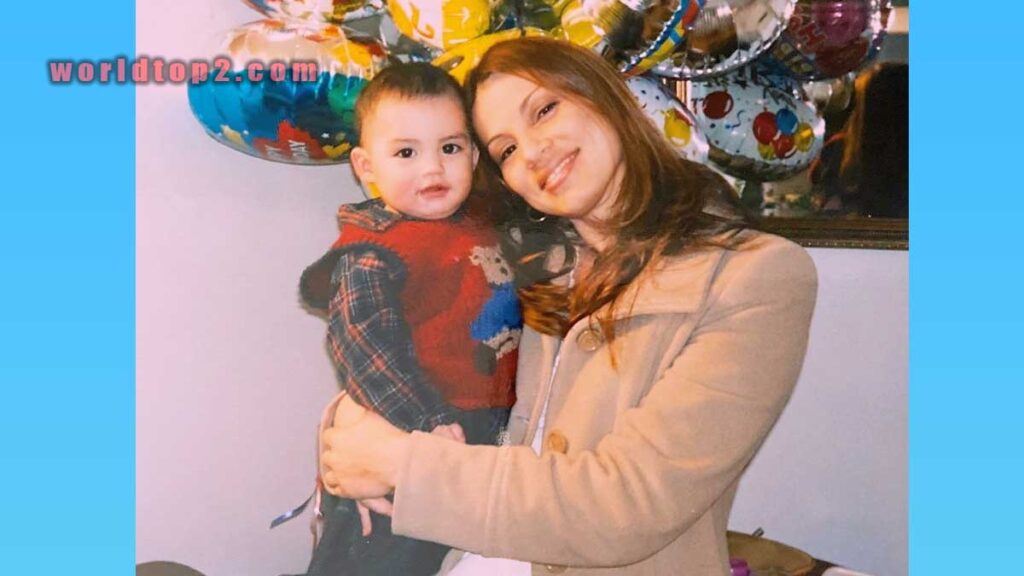 Alejandro Rosario with his mother
