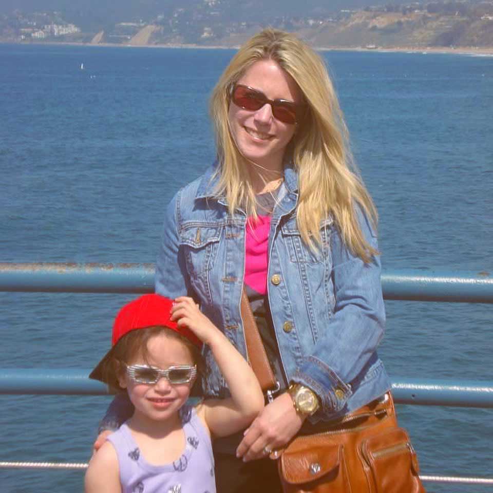 Sky Katz with her mother