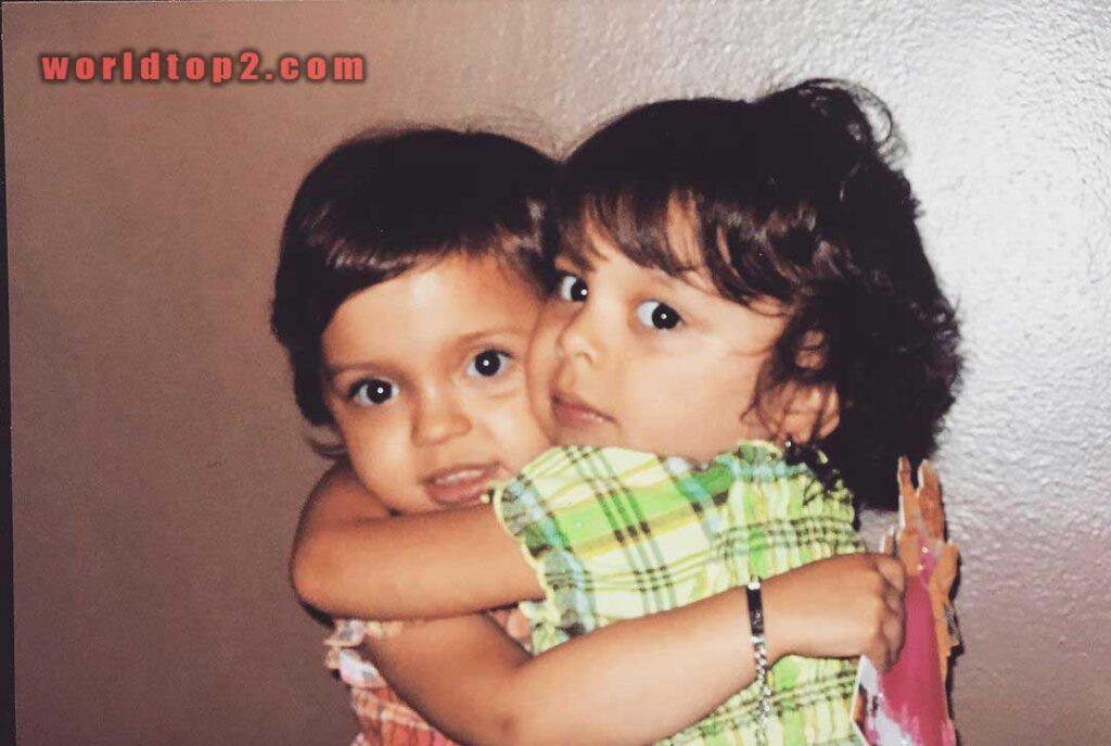 Cree Cicchino with her sister Jayce