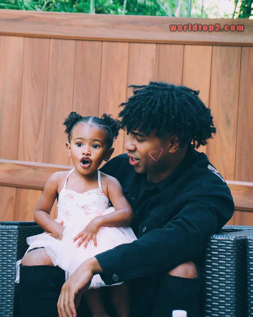 Prettyboyfredo with his daughter Ava Jade