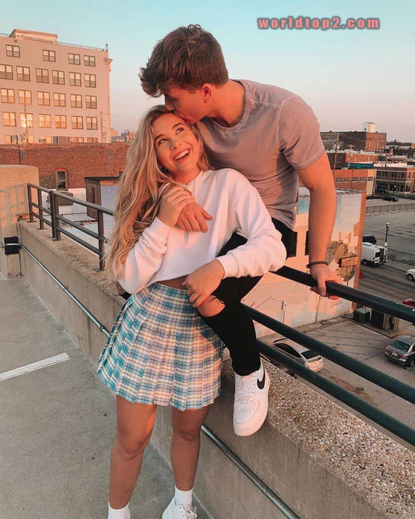 Gabrielle Moses with her boyfriend