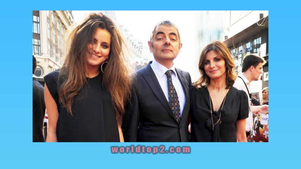 Sunetra Sastry with her husband Rowan Atkinson