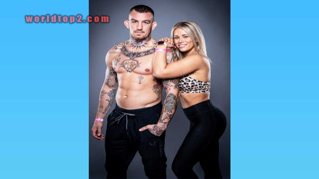 Austin Vanderford with his wife Paige VanZant