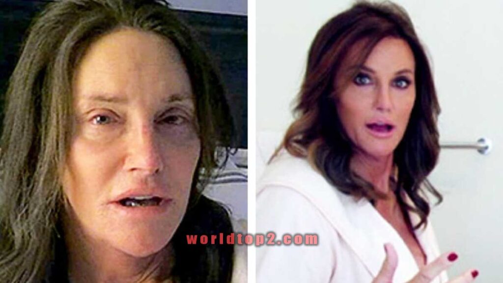Caitlyn Jenner without makeup and with makeup