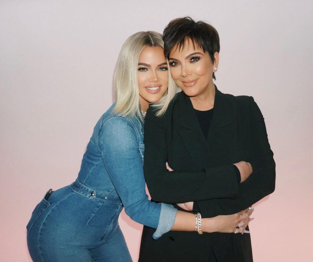 Khloe Kardashian with her mother Kris Jenner