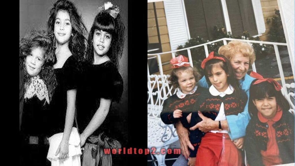 Khloe Kardashian with her sisters