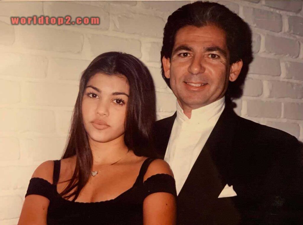 Kourtney Kardashian with her father Robert Kardashian