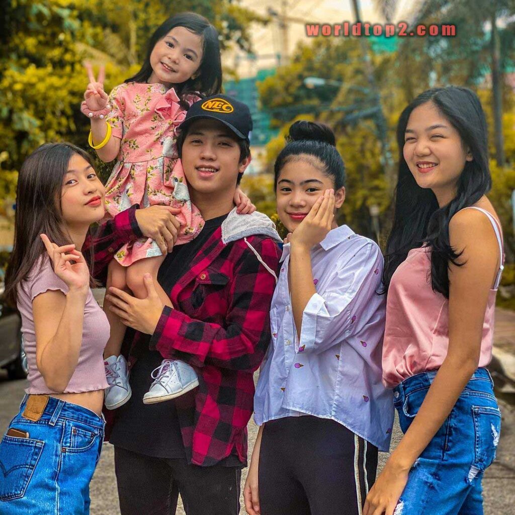 Natalia Guerrero with her siblings