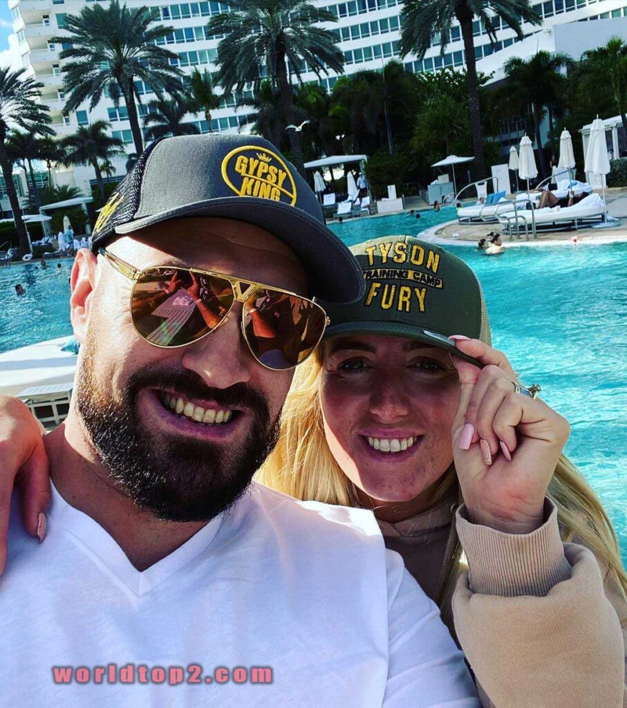 Tyson Fury with his wife Paris Fury