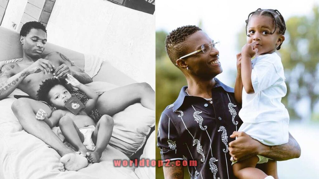 Wizkid with his sons