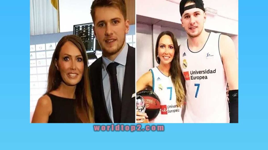 Mirjam Poterbin with her son Luka Dončić