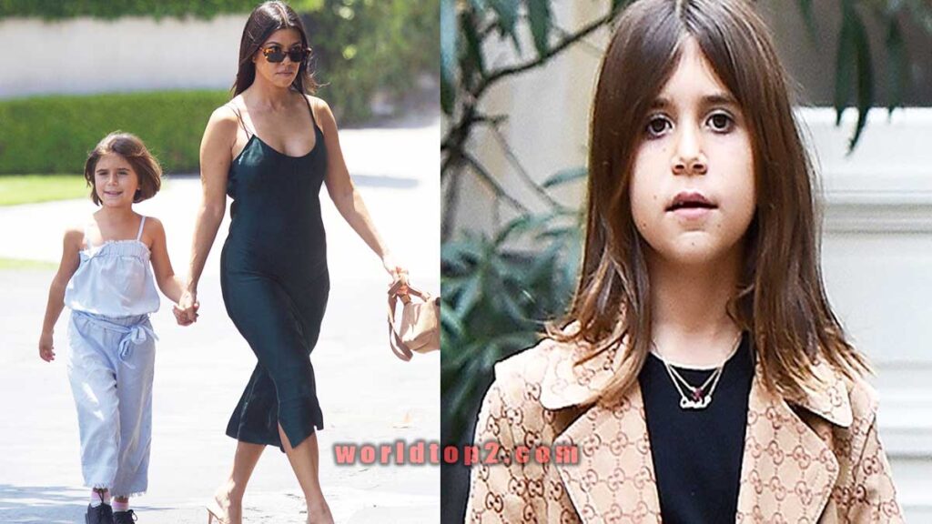 Penelope Disick with her mother Kourtney Kardashian