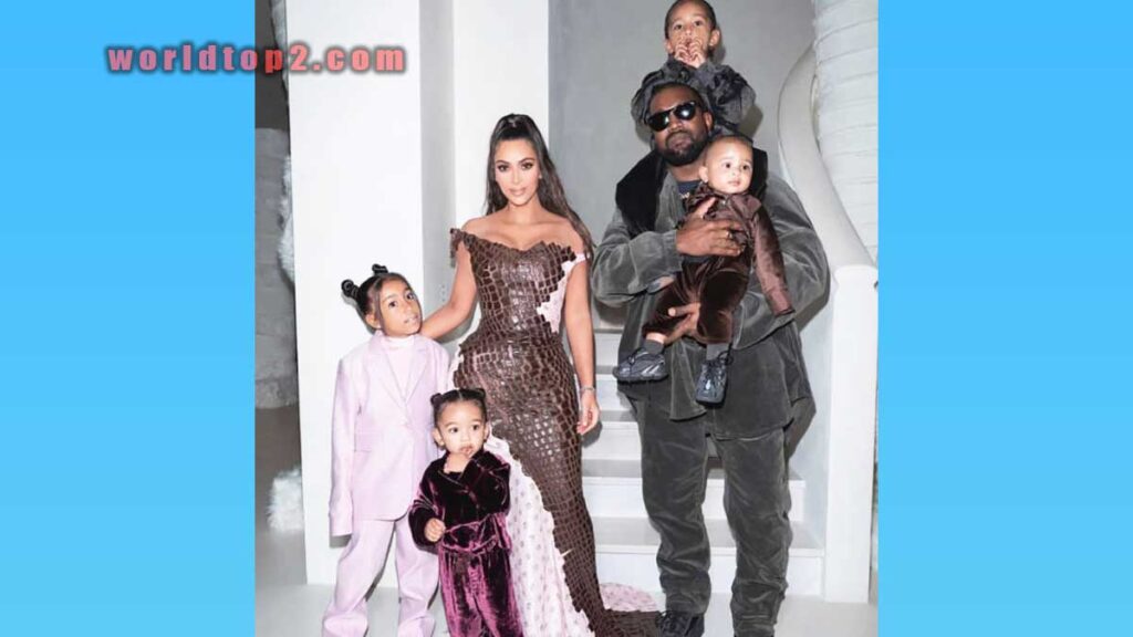 Psalm West with her father mother brother and sisters