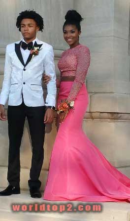 Cornell Haynes III with his girlfriend during high school prom