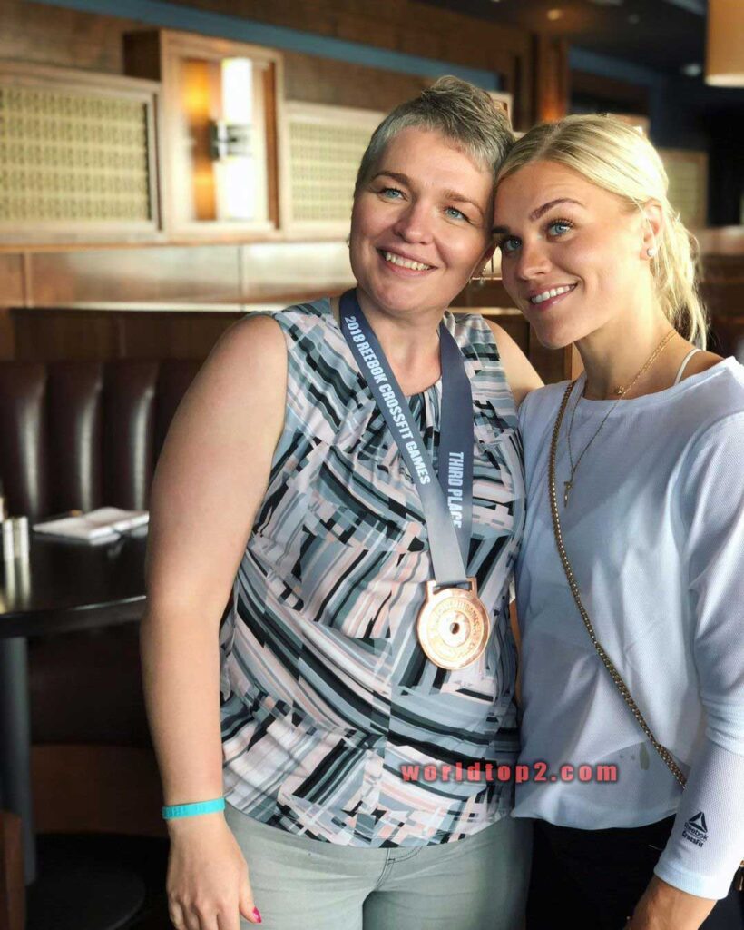 Katrin Davidsdottir with her mother