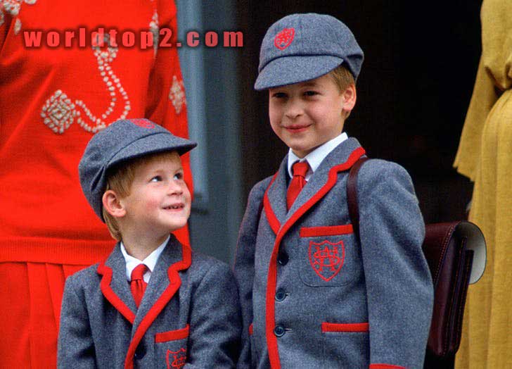 Prince William and Prince Harry childhood