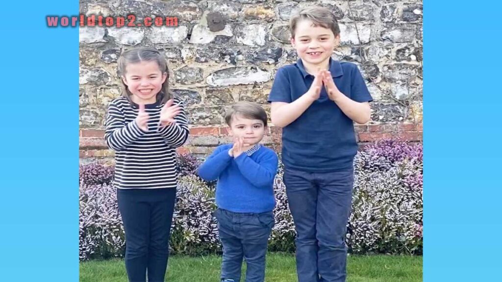 Prince Louis Arthur Charles with his sister and brother