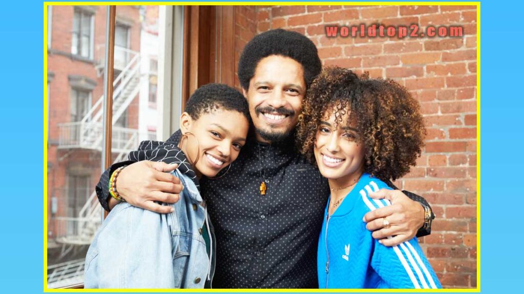 Rohan Marley with his daughters