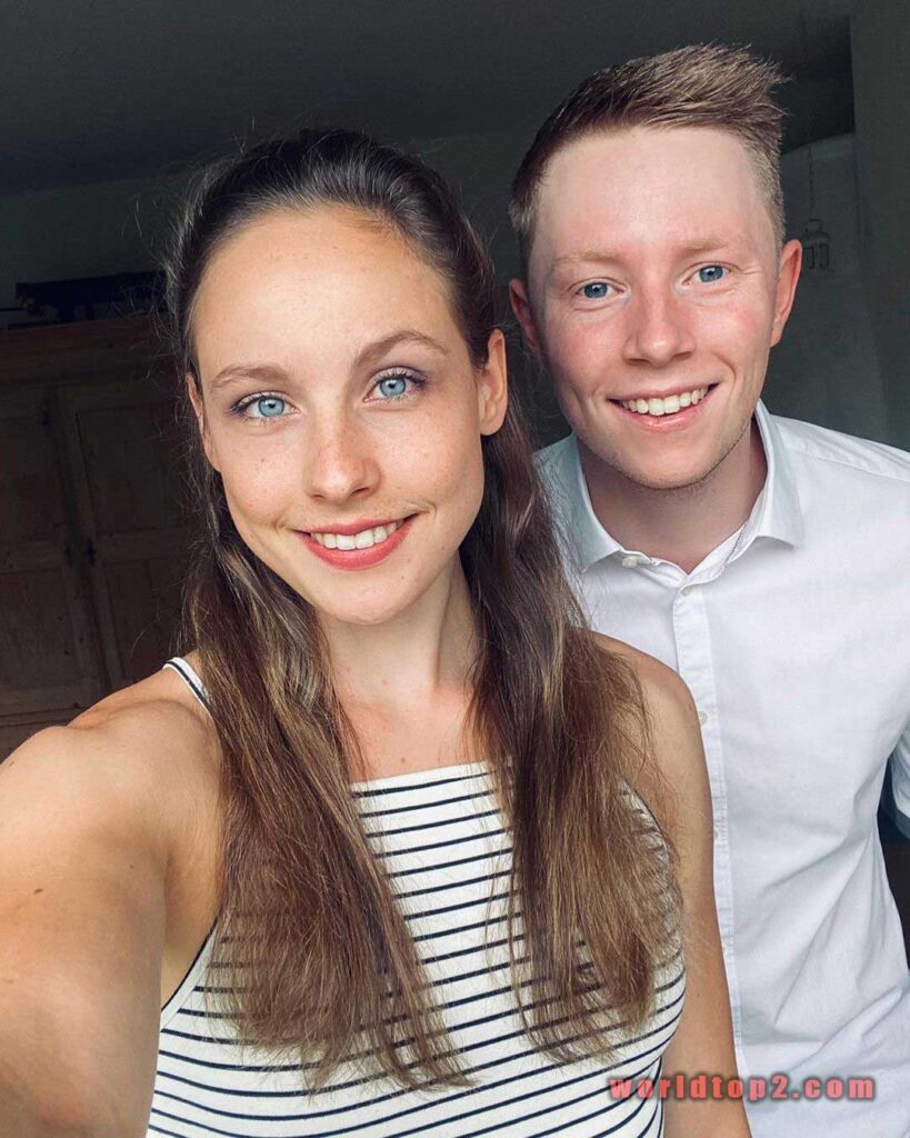 Sarah Voss with her boyfriend Tim Pfeiffer
