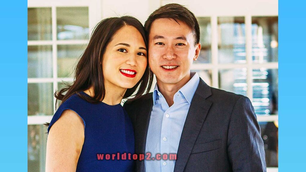 Shou Zi Chew with his wife Vivian Kao