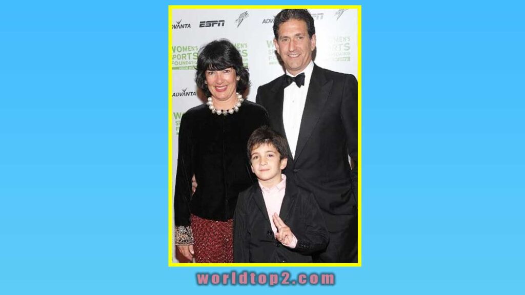 Christiane Amanpour with her husband and son