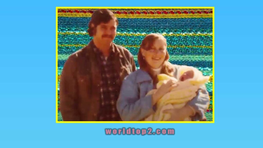 Melanie Stansbury with her mother and father