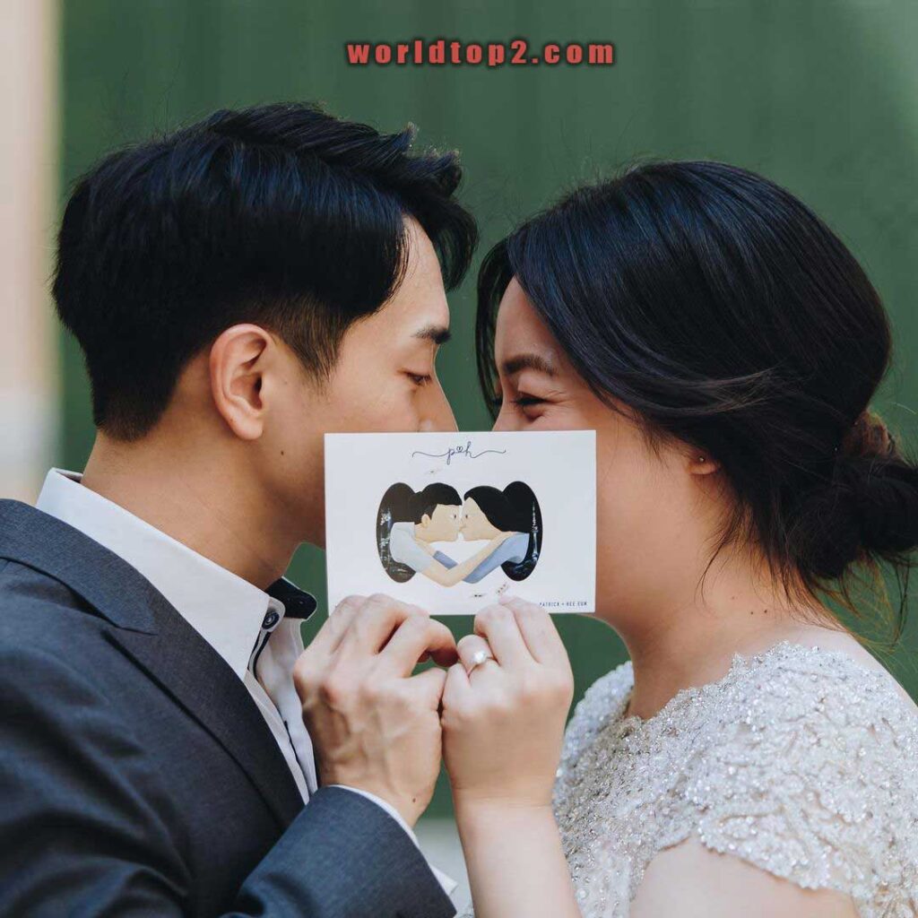 Patrick Kun with his wife or girlfriend