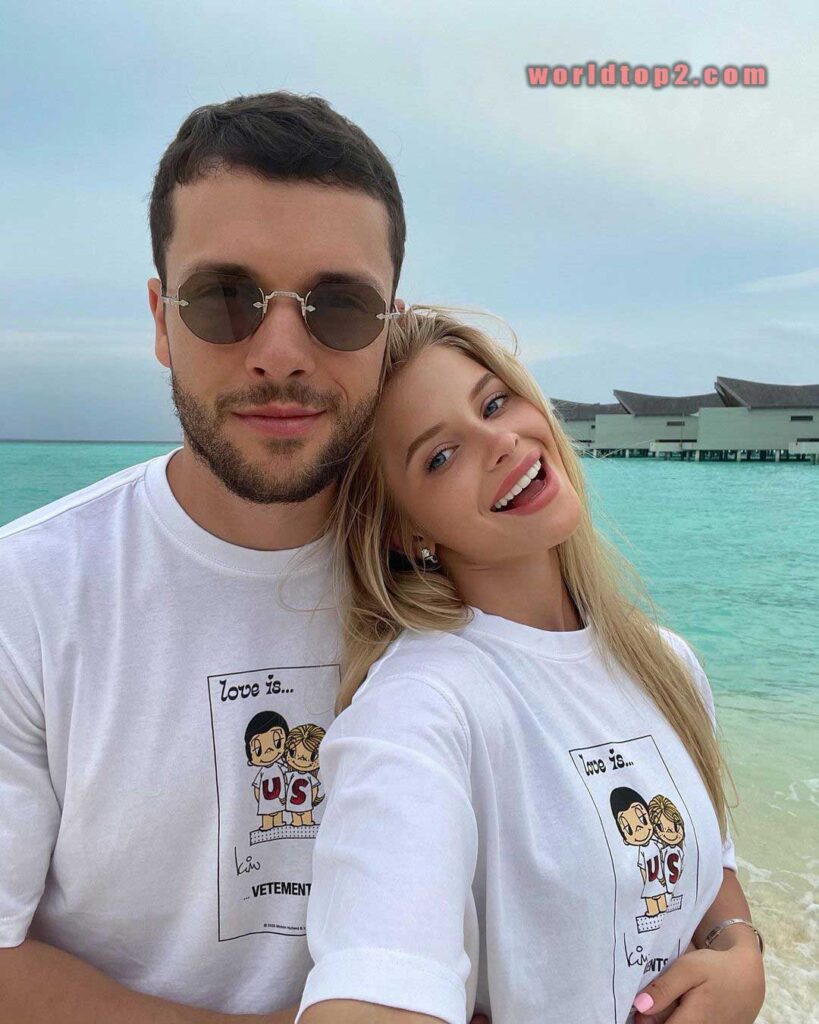 Alla Bruletova with her boyfriend Yuri Pashchenko