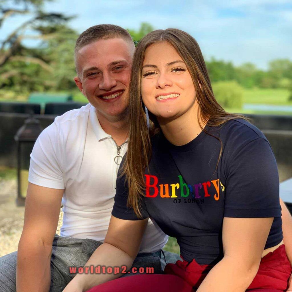 Bethany Shriever with her boyfriend Brynley Savage