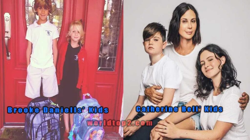 Brooke Daniells and Catherine Bell kids