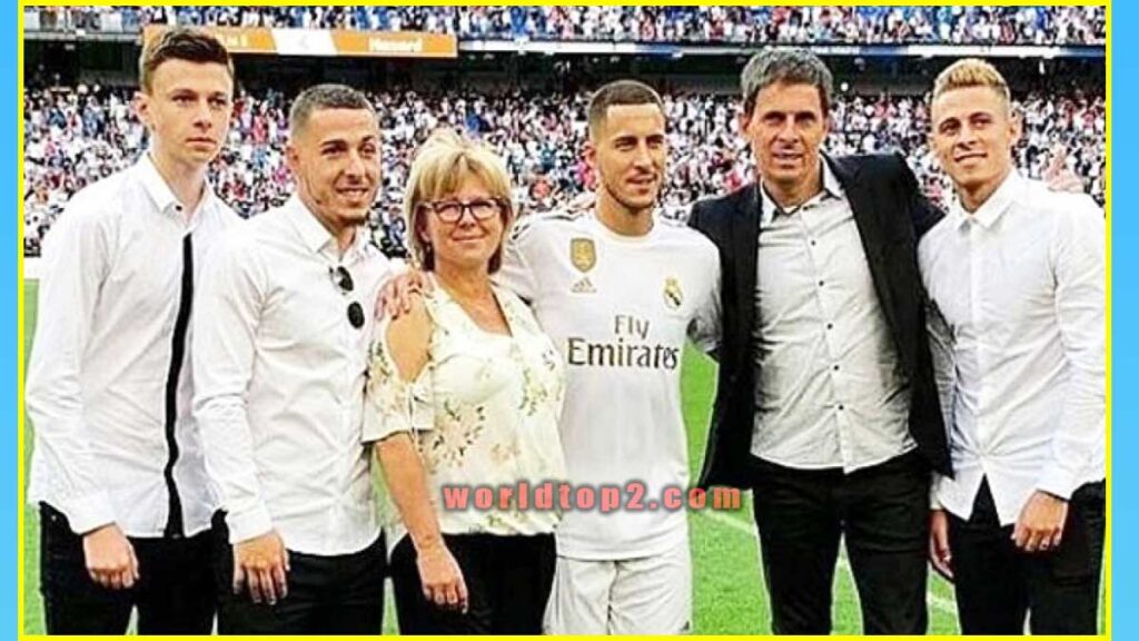 Ethan Hazard with hi parents and brothers