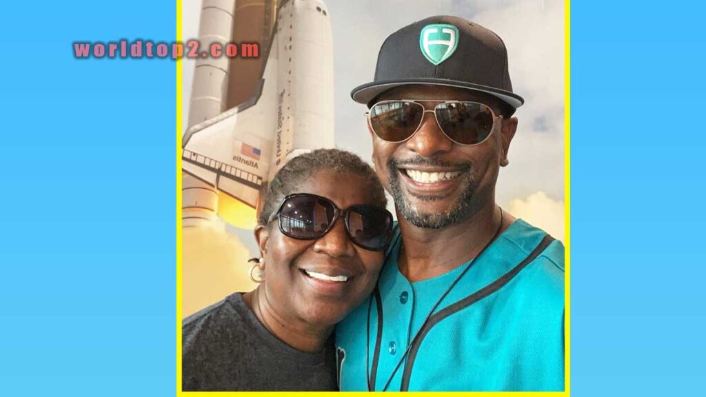 Jack Brewer with his mother