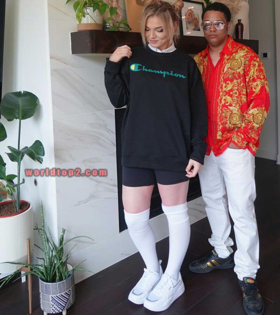 Nick Polom with his girlfriend Malena Tudi