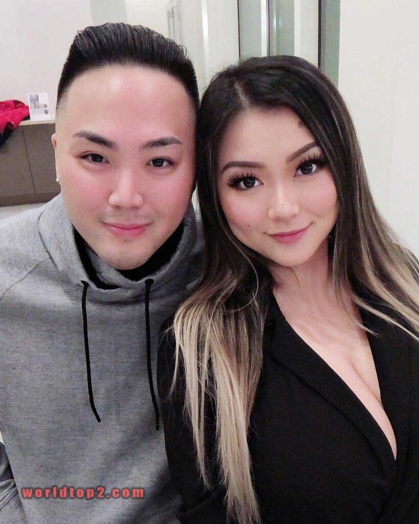 Vicki Li with her boyfriend