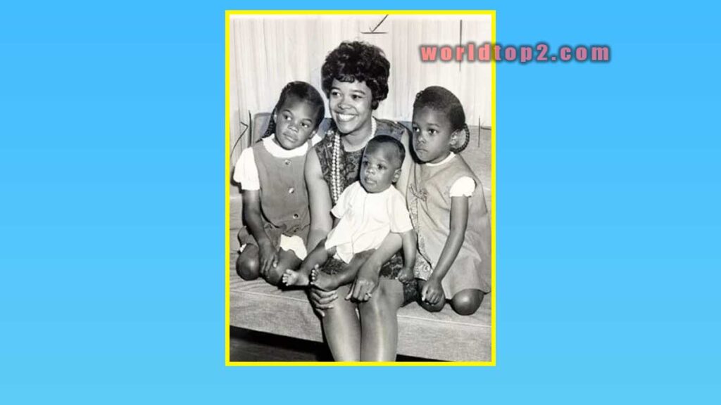 Blanche Vitero with her children