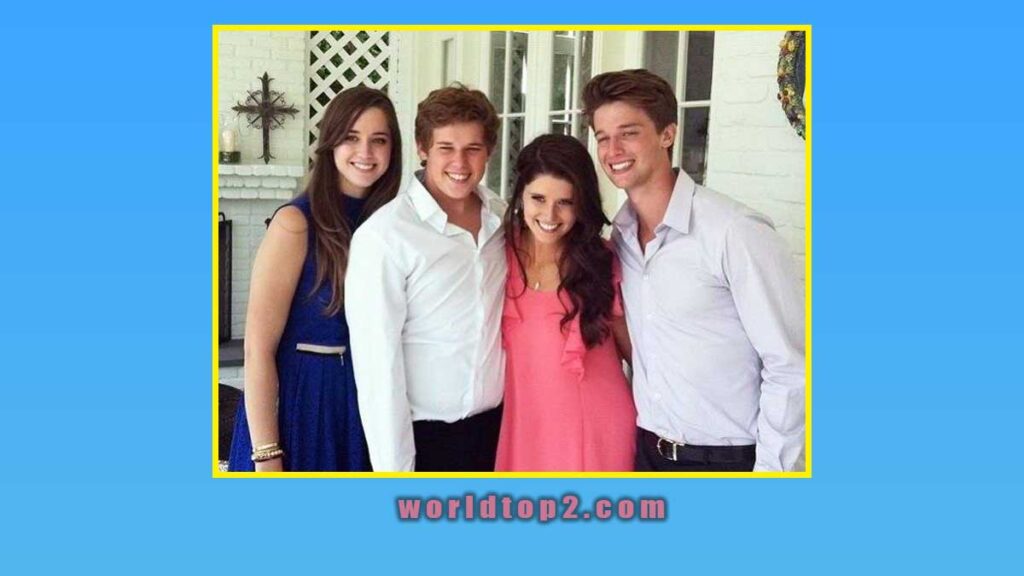Christopher Schwarzenegger with his sisters and brother