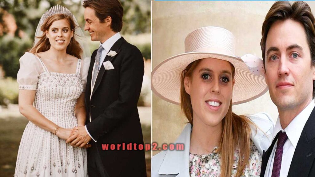 Princess Beatrice with her husband