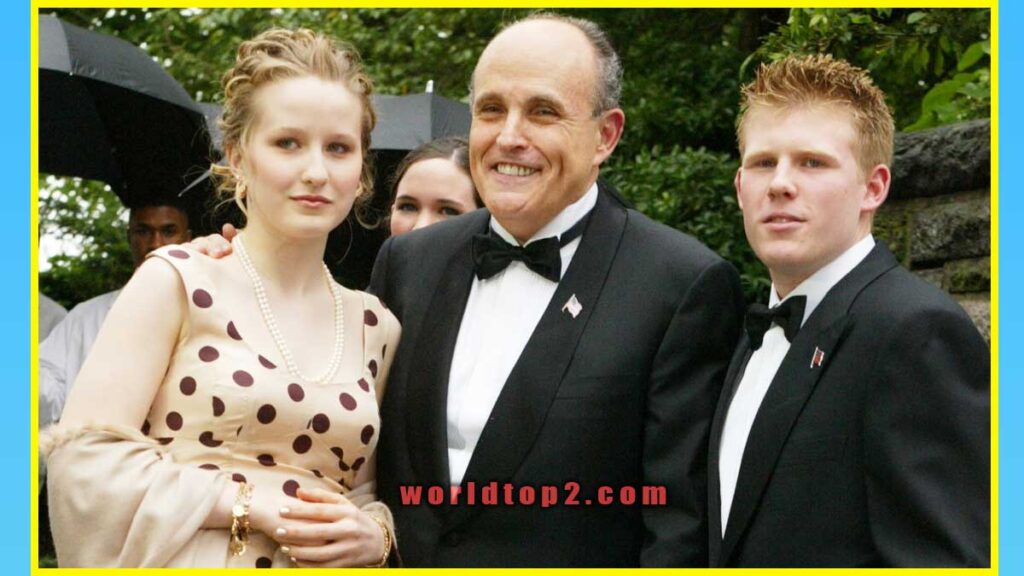 Rudy Giuliani with his daughter and son