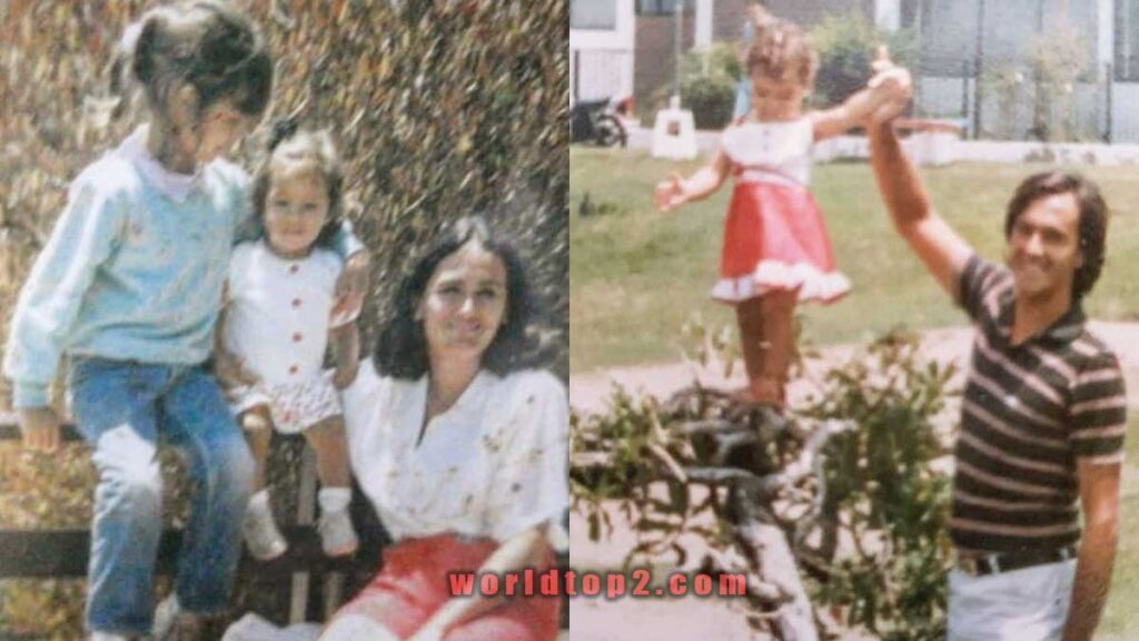 Fernanda Urrejola with her father and mother