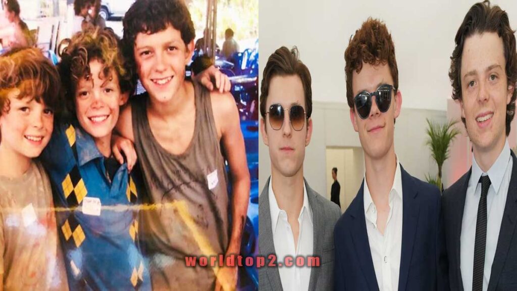Harry Holland with his brothers