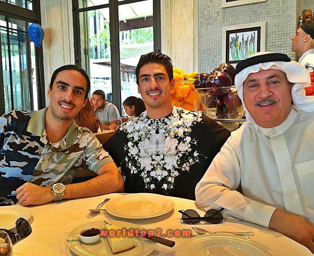 Mohamed Al Safar with his father and brother