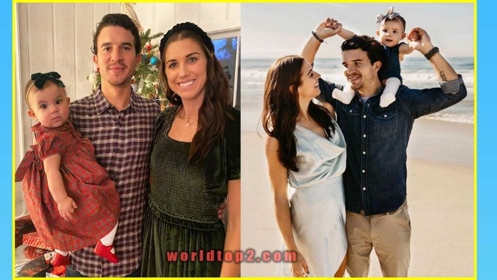 Alex Morgan with her husband and daughter