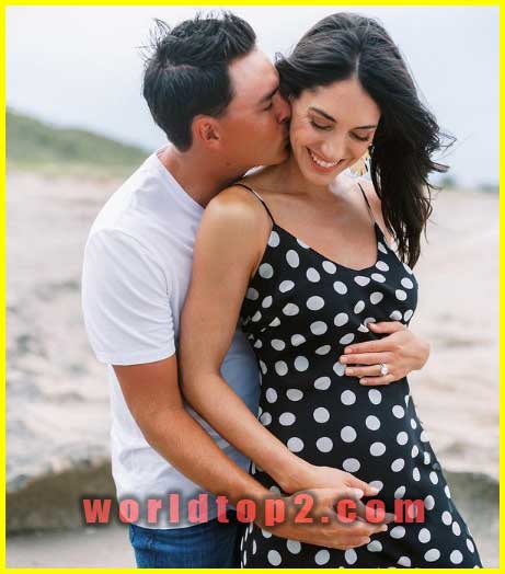 Allison Stokke with her husband Rickie Fowler