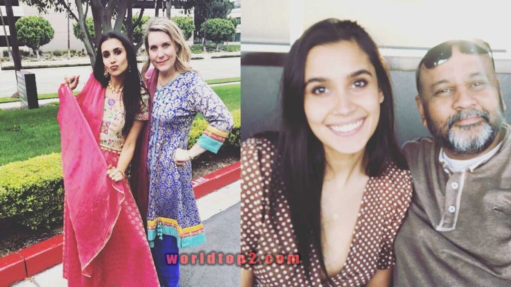 Sophia Taylor Ali with her father and mother