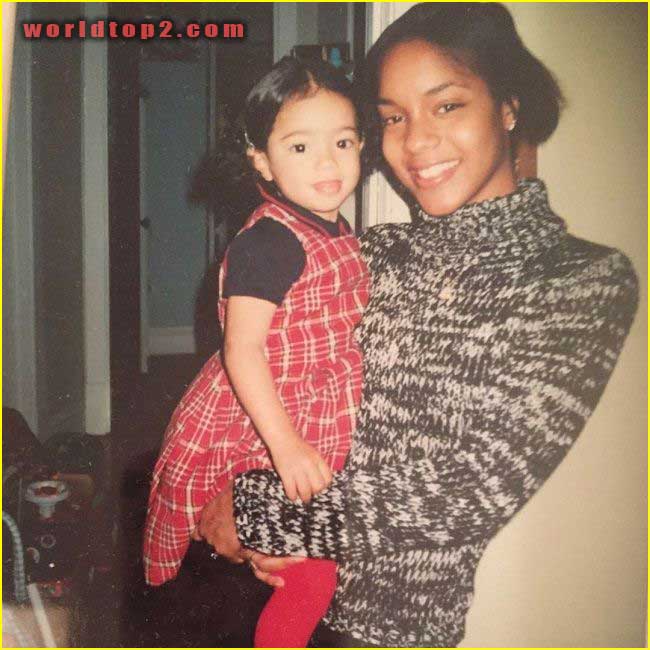 Lala Baptiste with her mother