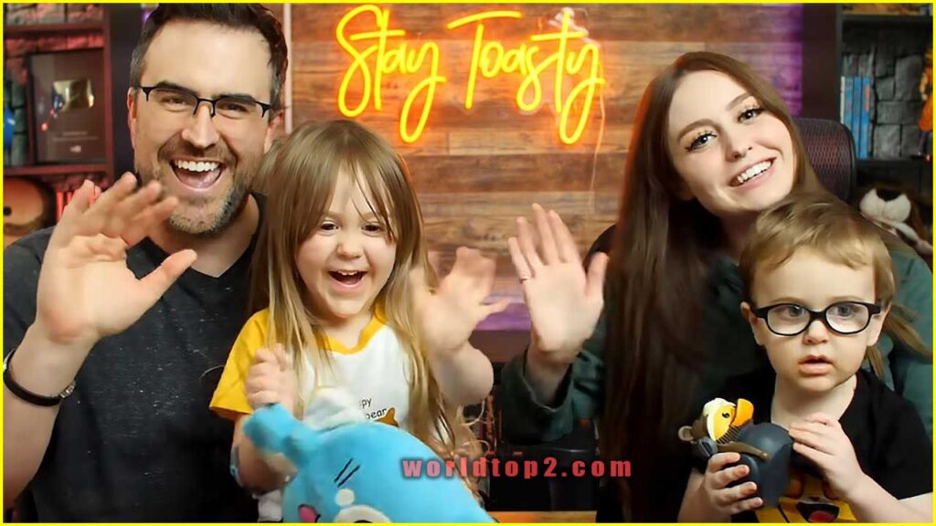 supermaryface with her husband and children