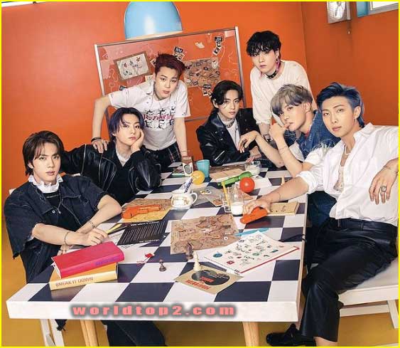 J Hope with other members of BTS