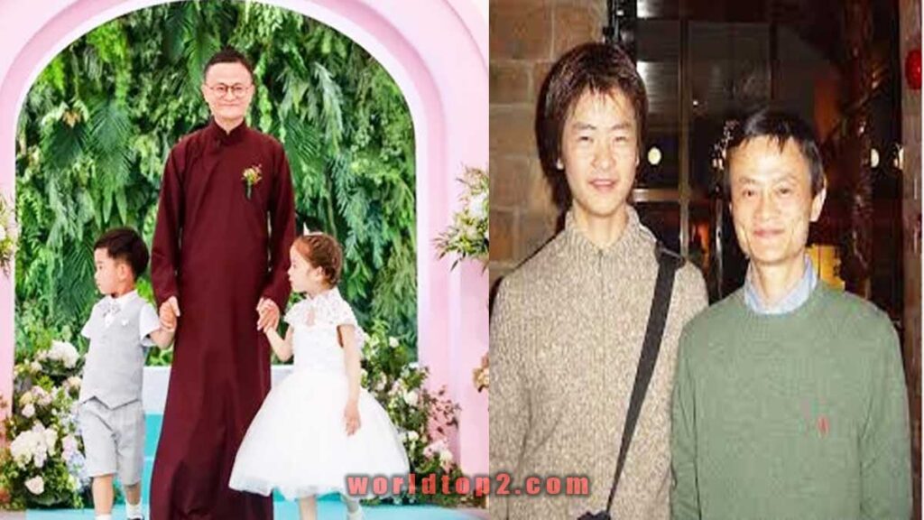 Jack Ma with his children